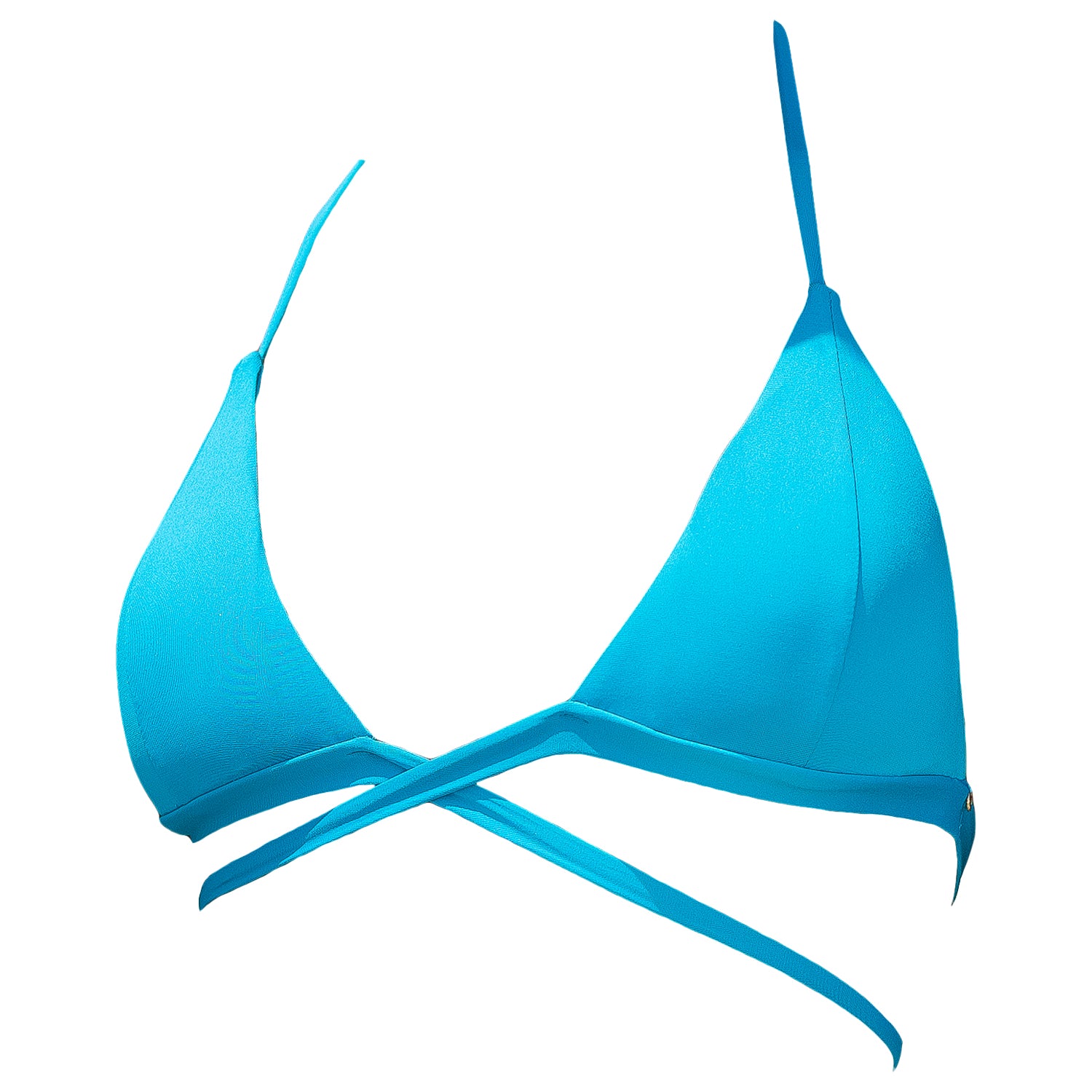 Top de bikini con lazos Malia en color azul