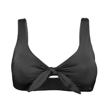 Front tie bikini crop top with an extra soft touch, fine lining and thick feel. Made sustainably and ethically in Europe from finest polyamide. Perfected fit for every body shape.