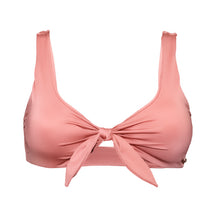 Vintage pink crop top bow in front adjustable bikini top with an extra soft touch, fine lining and thick feel. Made sustainably and ethically in Europe from finest polyamide. Perfected fit for every body shape.