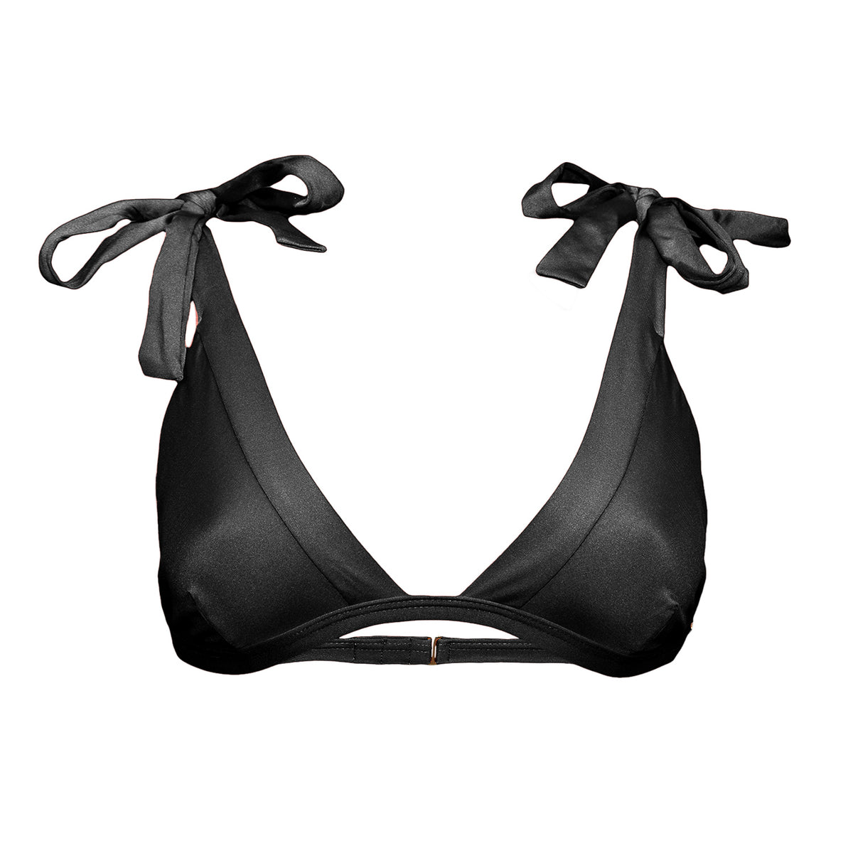 Bralette bikini top with bows on shoulders with an extra soft touch, fine lining and thick feel. Made sustainably and ethically in Europe from finest polyamide. Perfected fit for every body shape.