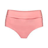 Vintage pink high waist regular coverage bikini bottom with an extra soft touch, fine lining and thick feel. Made sustainably and ethically in Europe from finest polyamide. Perfected fit for every body shape.